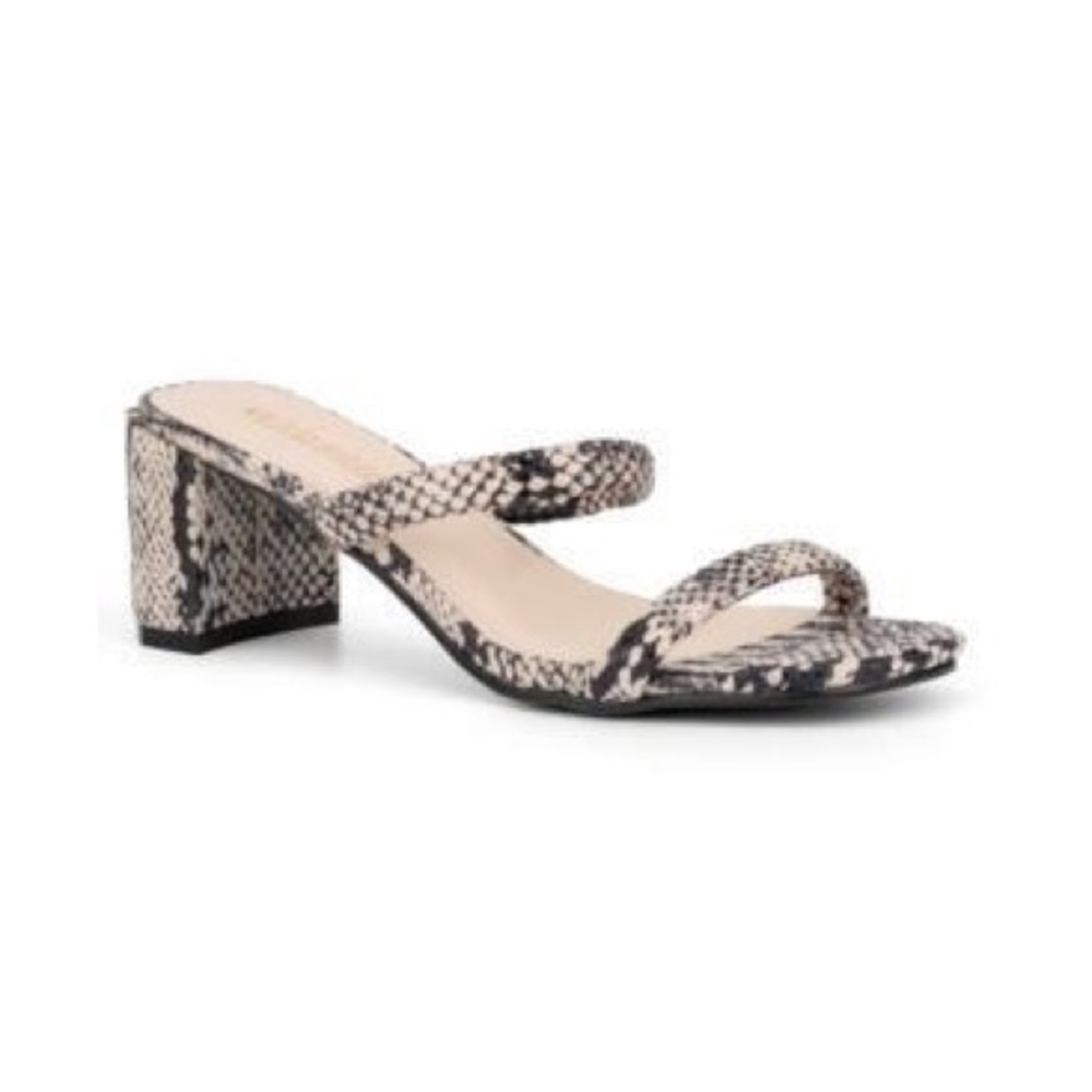 New without box Olivia Miller Carlisle Snake sandals slide block Size 7 Women